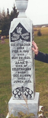 George and Janet Strachan gravestone